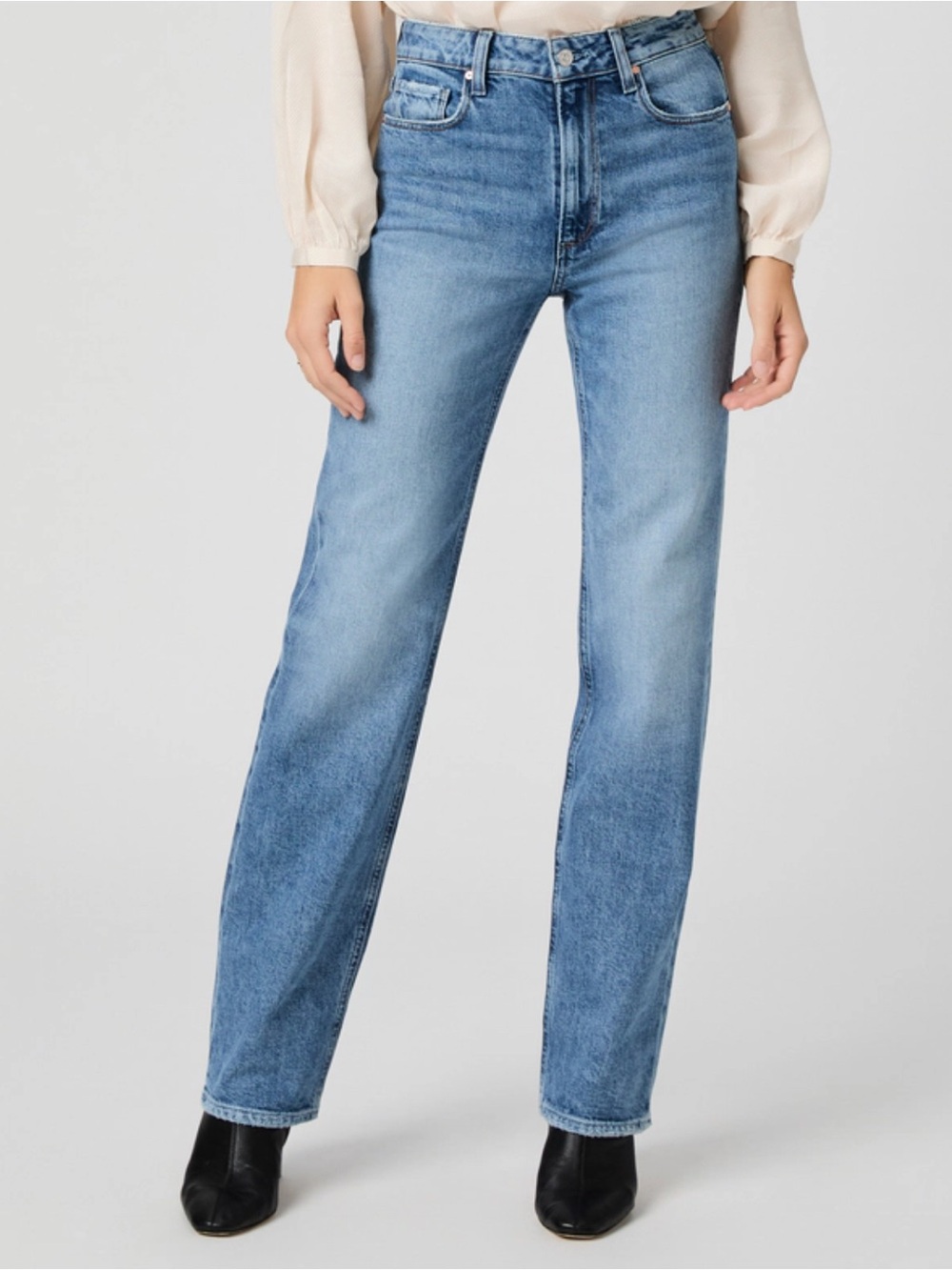 PAIGE Stevie Straight Leg Jeans in Heroes